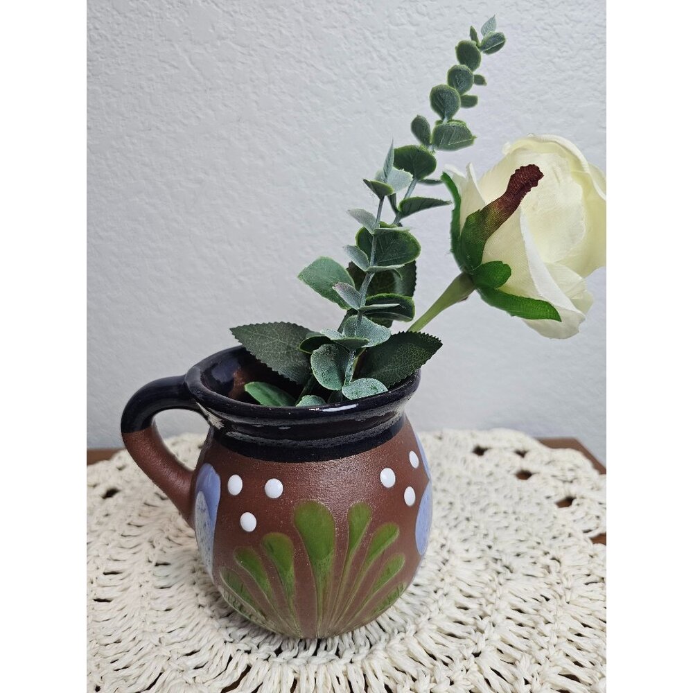 Mexican Hand painted‎ Pottery Pitcher